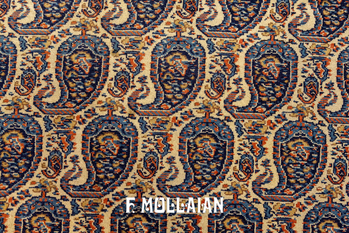 All-over Moharramat with Botheh design hand Knotted Mishan Antique Rug n°:805933